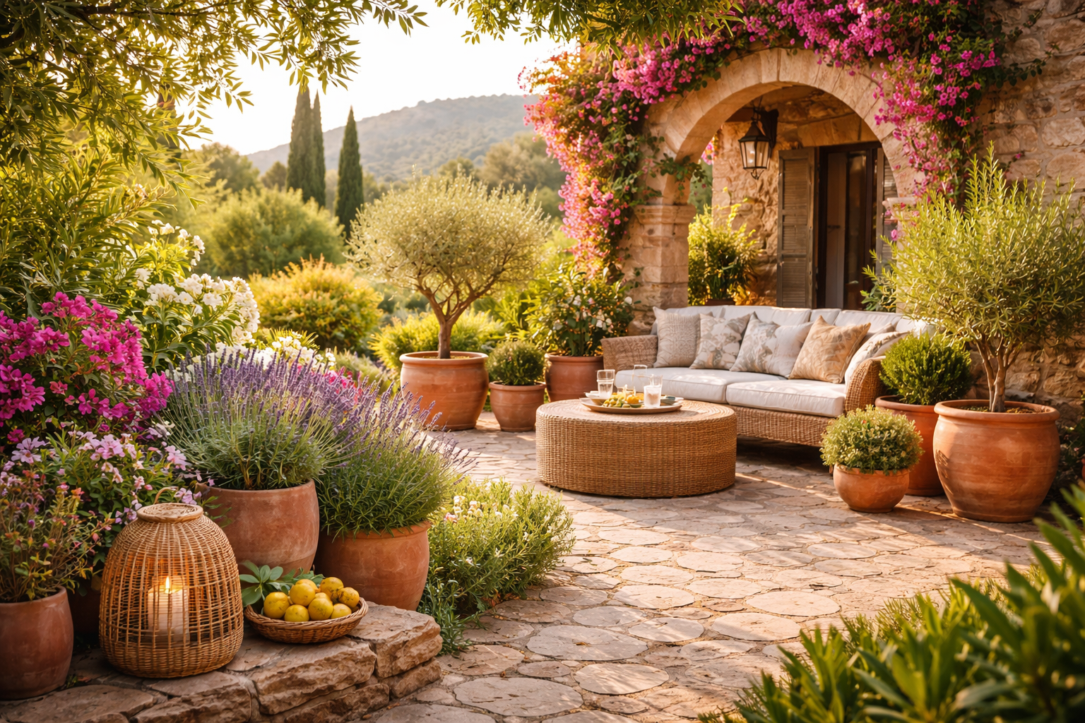 Mediterraner Garten gestalten: 20 Ideen für Urlaubsfeeling zuhause