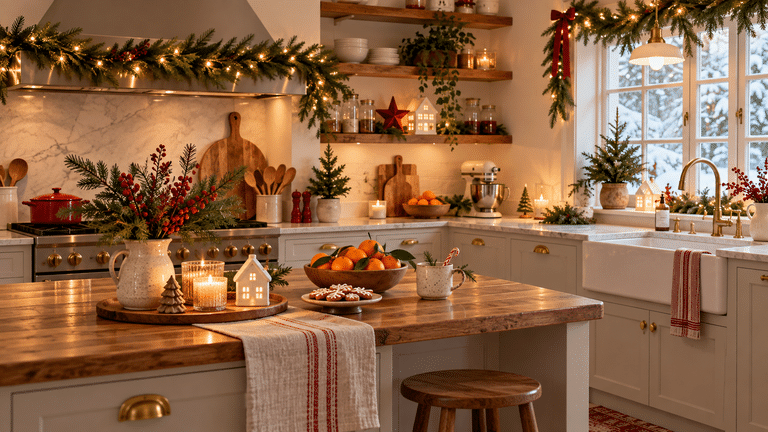 20 Weihnachtsdeko Ideen für die Küche: gemütlich, modern & einfach umzusetzen